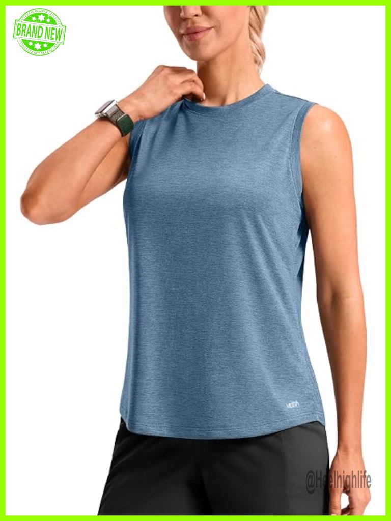 Women's Sleeveless Loose Fit Workout Tank Top Quick Dry Athletic Shirt